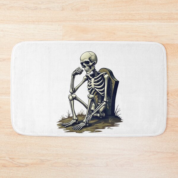 Item preview, Funny Skeleton Waiting For Halloween Design designed and sold by MimsTees.