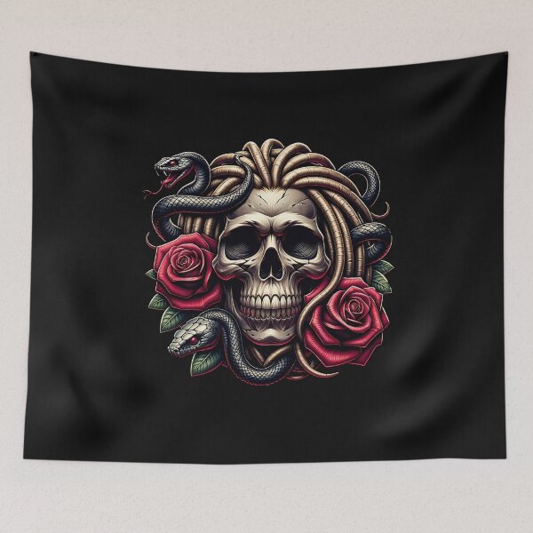 Item preview, Dreadlock Skull Head Snakes designed and sold by SavvyEarth.