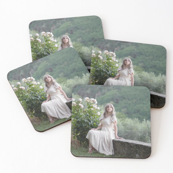 Item preview, Romantic girl with white roses designed and sold by claudiacontena.