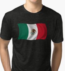 Waving Flag of Mexico Tri-blend T-Shirt