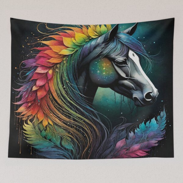 Item preview, Rainbow Feather Horse designed and sold by J-CCreations.