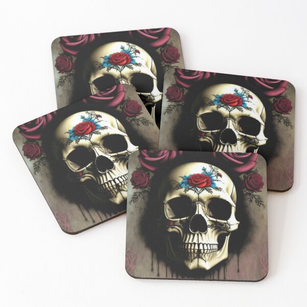 Item preview, Gothic Skull Roses designed and sold by TheDarkWardrobe.