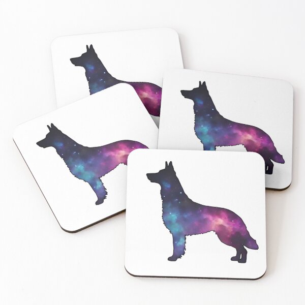 Item preview, White Swiss Shepherd Silhouette with Galaxy Pattern - Cosmic Dog Design designed and sold by GoodyPaws.