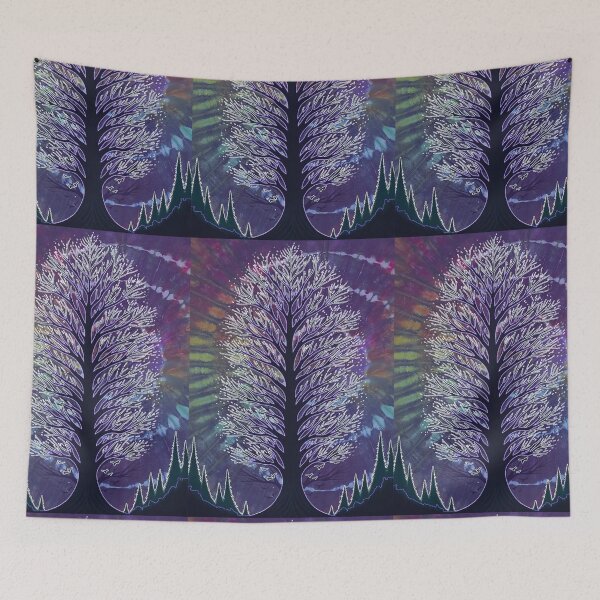 Item preview, Tree with Tie Dye Sky batik style designed and sold by AuroraXGreen.