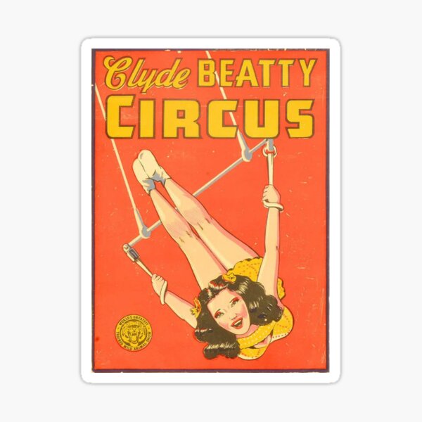 Item preview, Vintage Clyde Beatty Circus poster designed and sold by IanBakerToons.