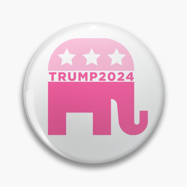 Item preview, Cute Pink Trump 2024 Republican Elephant Political Sticker designed and sold by on-brand.