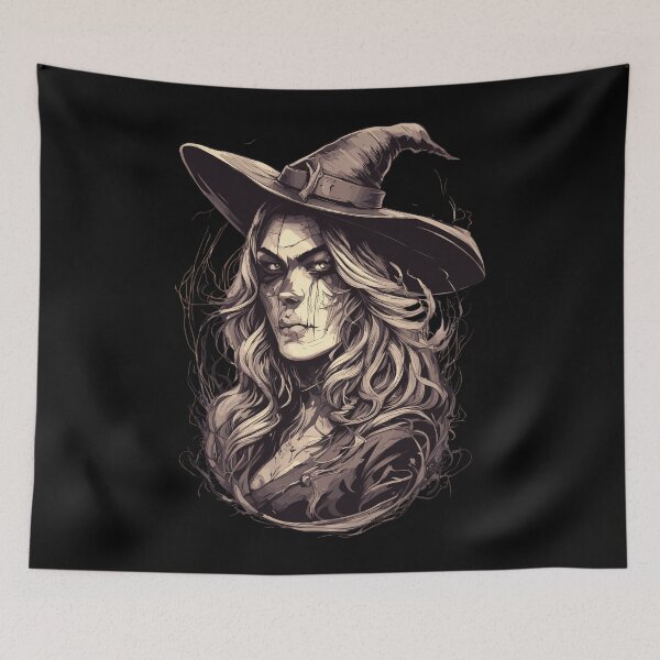 Item preview, Dark Enchantress Halloween Witch Art designed and sold by Quirky Shirts.