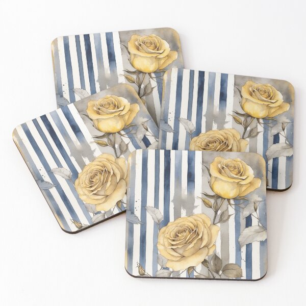 Item preview, Stripy Yellow Roses designed and sold by FlowerMeFlorals.