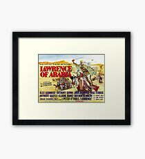 Lawrence Of Arabia 1962 Credits with lawrence on camel Framed Print