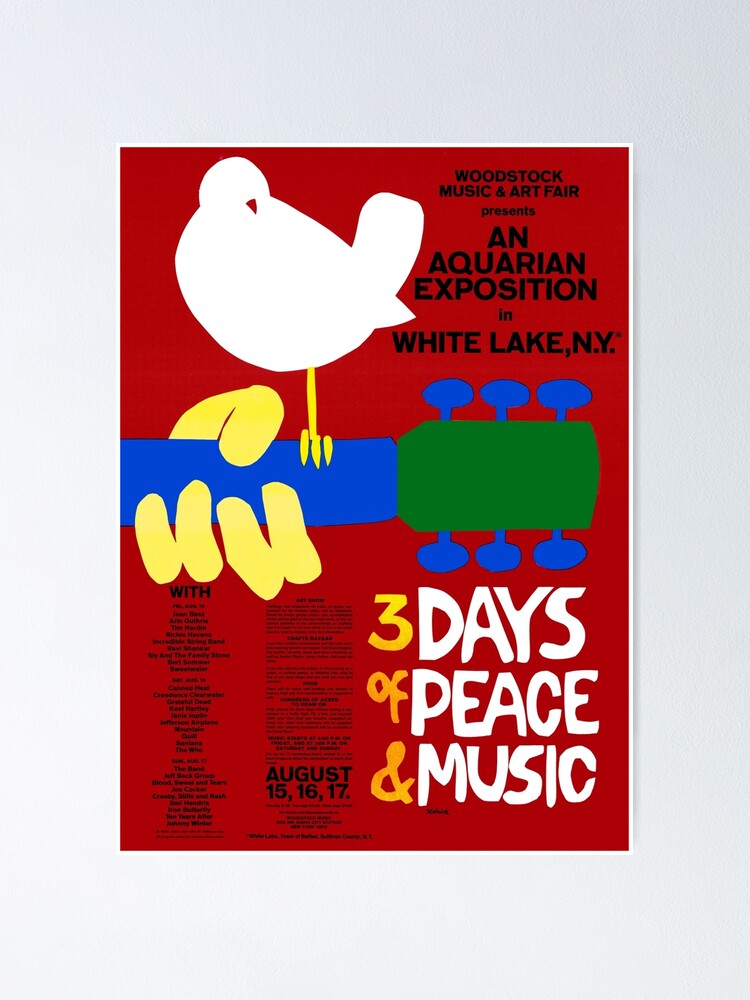 Thumbnail 1 of 3, Poster, Vintage Woodstock poster designed and sold by colliophoto.