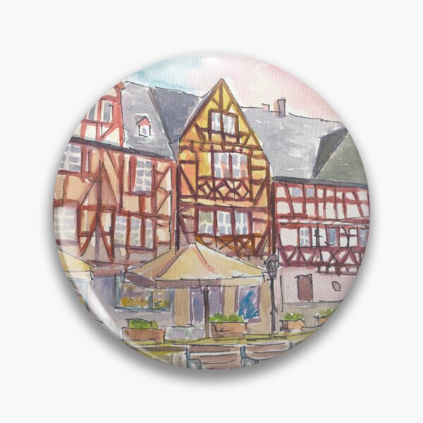 Item preview, Historic Half-Timbered Houses in Limburg Lahn on Ploetze Square designed and sold by artshop77.