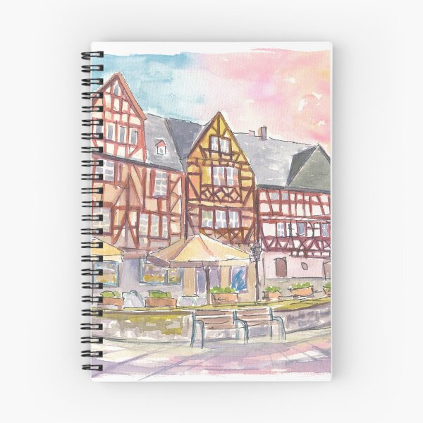Item preview, Historic Half-Timbered Houses in Limburg Lahn on Ploetze Square designed and sold by artshop77.