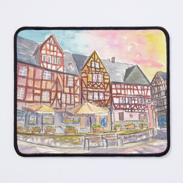 Item preview, Historic Half-Timbered Houses in Limburg Lahn on Ploetze Square designed and sold by artshop77.