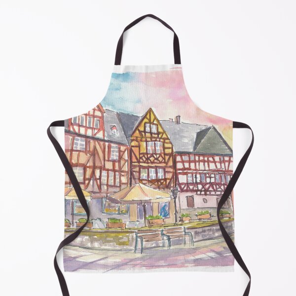 Item preview, Historic Half-Timbered Houses in Limburg Lahn on Ploetze Square designed and sold by artshop77.