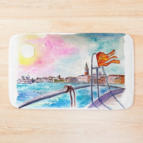 Item preview, Arriving by Boat at the Serenissima Venice Saint Mark with Flag designed and sold by artshop77.