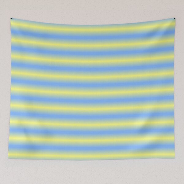 Item preview, Dawn Glow Fade Stripes Gold and Blue Horizontal designed and sold by Art in My Loft.