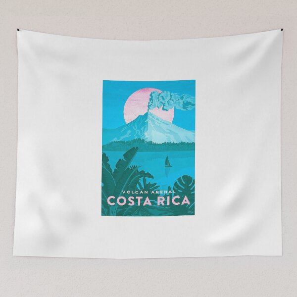 Item preview, Costa Rica Arenal Volcano poster designed and sold by IanBakerToons.