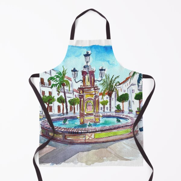 Item preview, Vejer de la Frontera Andalusia Spain Fountain Square Scene designed and sold by artshop77.