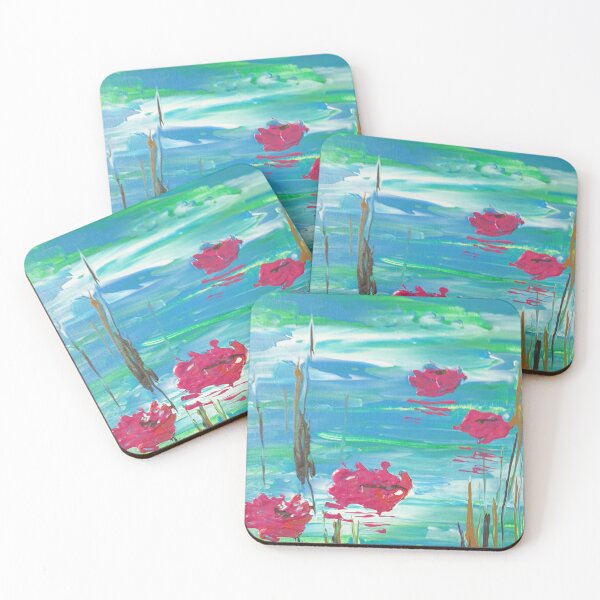 Item preview, Acrylic painting "Water lilies" designed and sold by IreneSchlik.