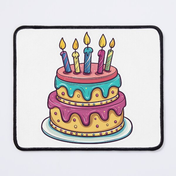 Item preview, Colorful Birthday Cake Sticker with Candles designed and sold by Liseri.