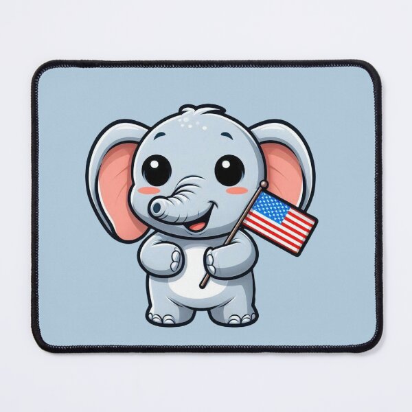 Item preview, Patriotic Elephant  designed and sold by Myra365Art.