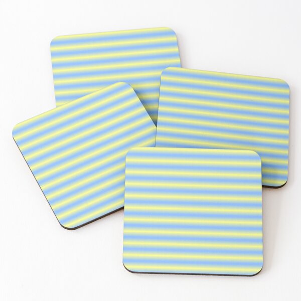 Item preview, Dawn Glow Fade Stripes Gold and Blue Horizontal designed and sold by Art in My Loft.