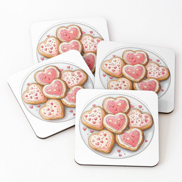 Item preview, Heart-Shaped Valentine’s Cookies Sticker designed and sold by Liseri.
