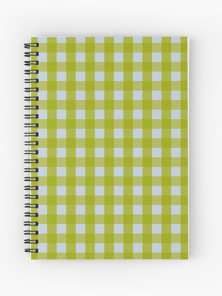 Thumbnail 1 of 3, Journal, Blue and Green Gingham Pattern designed and sold by erinncapko.