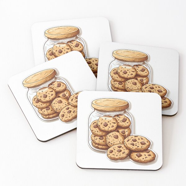 Item preview, Pegatina de delicias en tarro de galletas con chispas de chocolate designed and sold by Liseri.