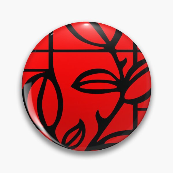 Item preview, ROSE BUDS. DECO STYLE. RED ON BLACK . designed and sold by 5hertz.