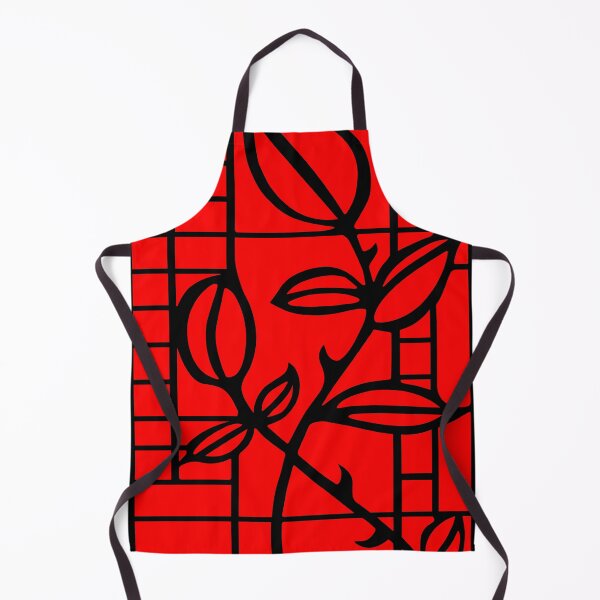 Item preview, ROSE BUDS. DECO STYLE. RED ON BLACK . designed and sold by 5hertz.