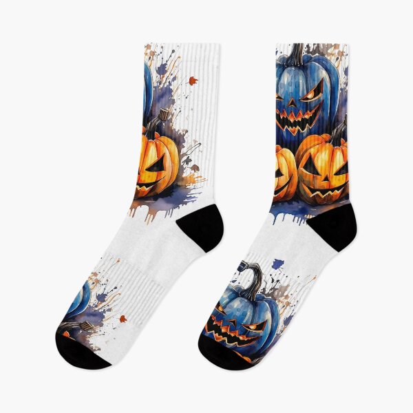 Item preview, Watercolor Spooky Pumpkins, Halloween designed and sold by ArtPixelHaven.