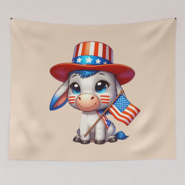 Item preview, Patriotic Donkey designed and sold by Myra365Art.
