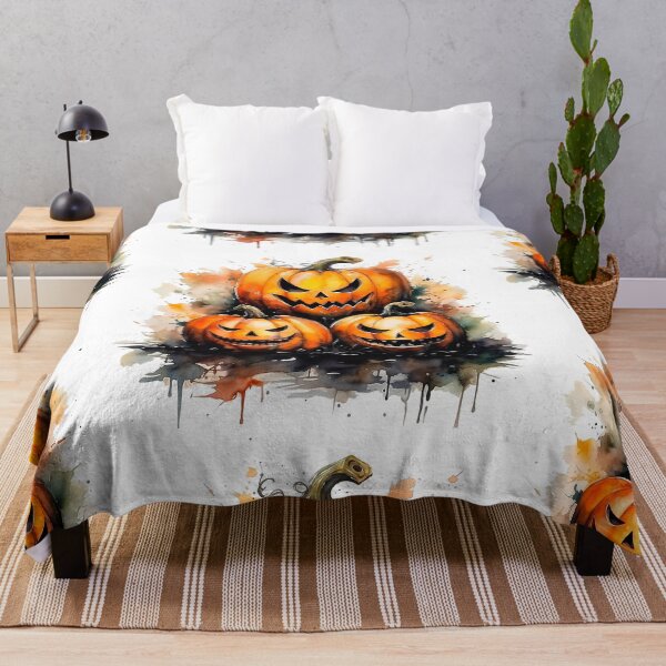 Item preview, Watercolor Spooky Pumpkins, Halloween designed and sold by ArtPixelHaven.