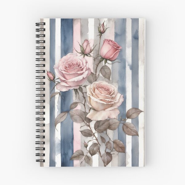 Aperçu de l'œuvre Rayures bleues et rose rose créée et vendue par FlowerMeFlorals.