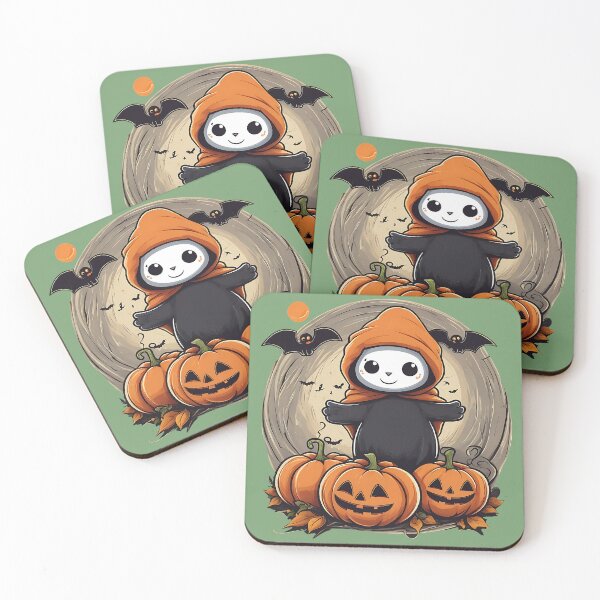 Item preview, Cute Halloween Panda with Pumpkins and Bats designed and sold by Ekramul Haque.