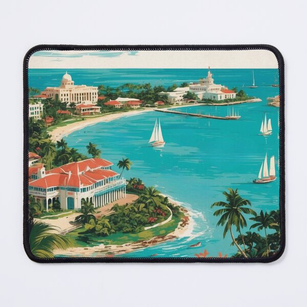 Item preview, Vintage Bahamas Illustration for Coastal Lovers designed and sold by Ceemko's Vintage Corner.