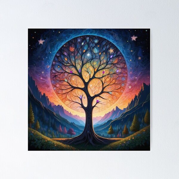 Item preview, Diamonds In The Trees - Pentagrams In The Night Sky - Sleep Token Inspired Art designed and sold by Hunab Ku Kreations.
