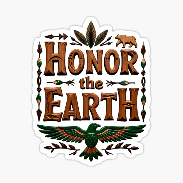 Item preview, Honor the Earth - Native American Nature Design designed and sold by QuirkPrint.