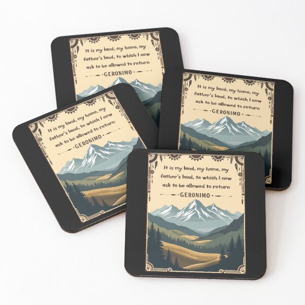 Item preview, Geronimo Quote - My Land, My Home - Native American Design designed and sold by QuirkPrint.