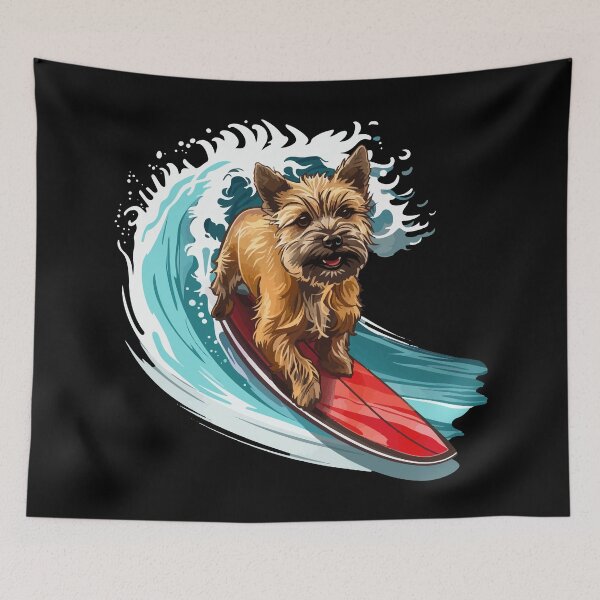 Artikelvorschau, Surfender Cairn Terrier entworfen und verkauft von VelvetRoom.