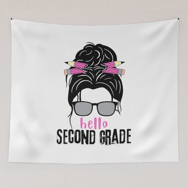 Item preview, Hello Second Grade Back to School Hair Bun Girl First Day T-Shirt, Hello 2nd Grade Back to School Cute Girls gifts, Back To School Shirt designed and sold by FlexiPrints.