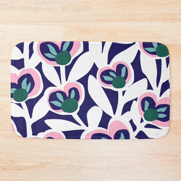 Item preview, Retro Maxi Mod Floral Pattern in Blue, White, Pink and Green designed and sold by Deutschic.