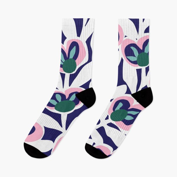 Item preview, Retro Maxi Mod Floral Pattern in Blue, White, Pink and Green designed and sold by Deutschic.