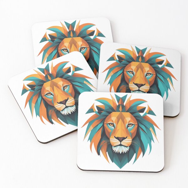 Item preview, Abstract and geometric representation of a lion's face designed and sold by jean-nicolas.