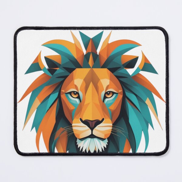 Item preview, Abstract and geometric representation of a lion's face designed and sold by jean-nicolas.