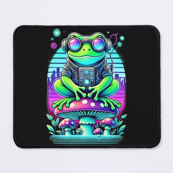 Item preview, Cyberpunk Frog on the Edge designed and sold by Mjonkey.