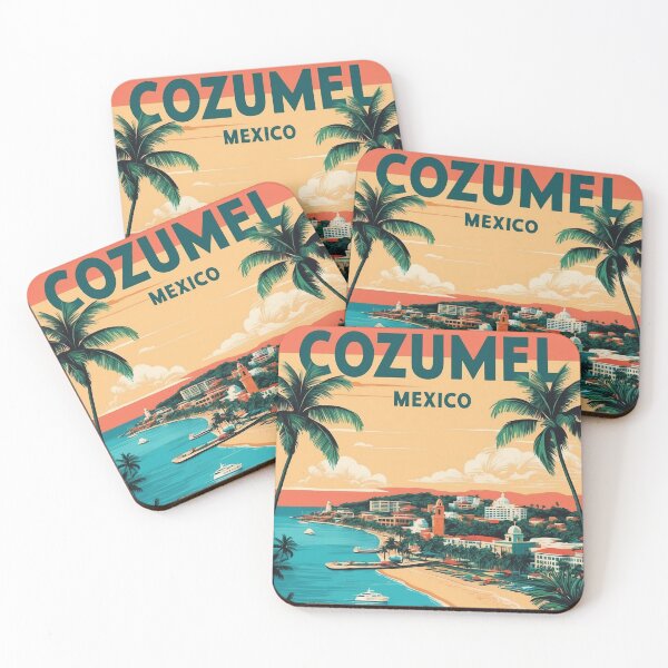 Item preview, Retro Cozumel Illustration of Island Beauty designed and sold by Ceemko's Vintage Corner.