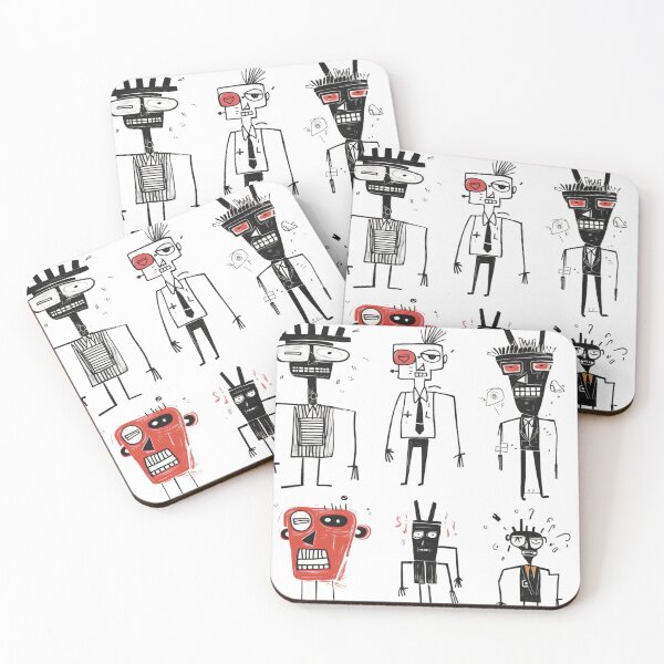 Item preview, Abstract Faces: The Black & White Ensemble 2 designed and sold by Pujo Design.
