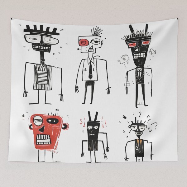 Item preview, Abstract Faces: The Black & White Ensemble 2 designed and sold by Pujo Design.